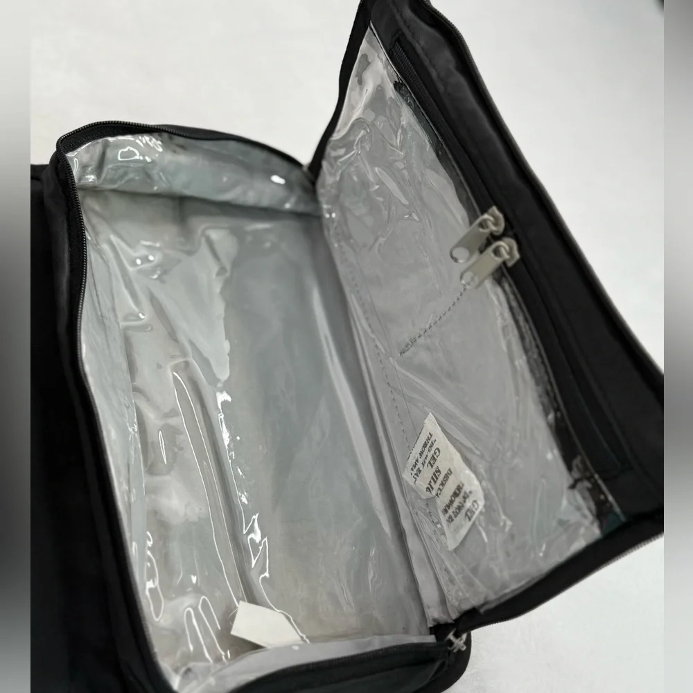 Makeup Mirrored Travelon Brush Makeup Portable Vanity Compact Toiletry‎ Black